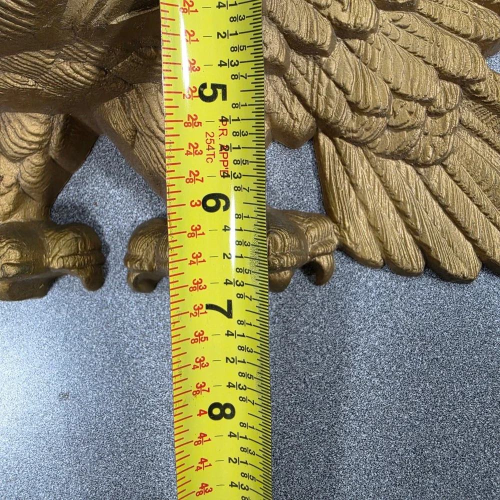 Vintage Style Eagle Wall Plaque Home Decor Gold 24.5